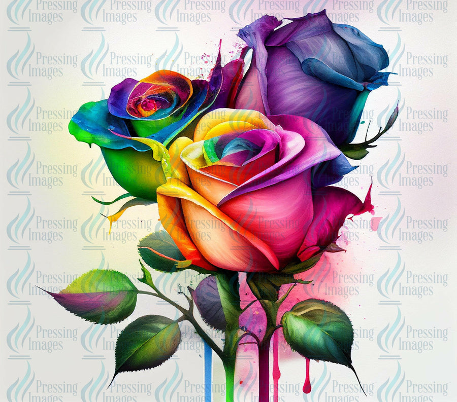 33308 Rainbow Roses Tumbler Wrap.