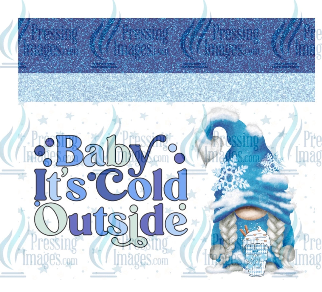 8357 Baby its cold outside tumbler wrap