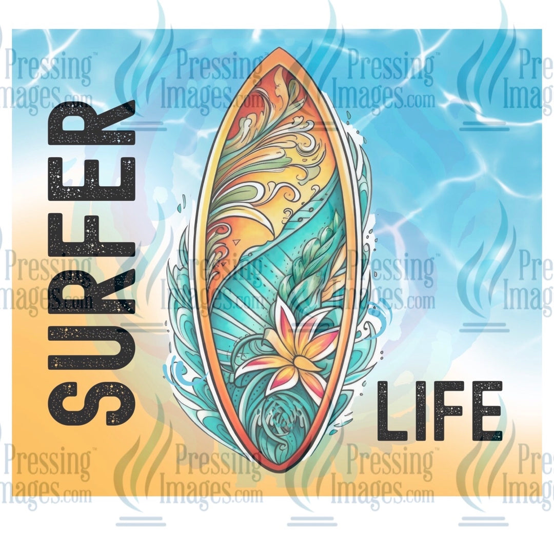 8292 Surfer life tumbler wrap