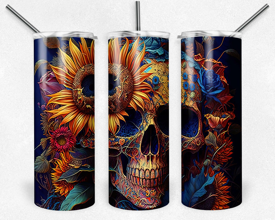 4937 Skull tumbler Wrap.