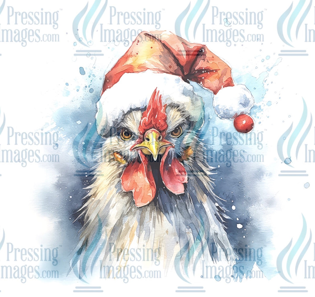 8344 Christmas chicken tumbler wrap