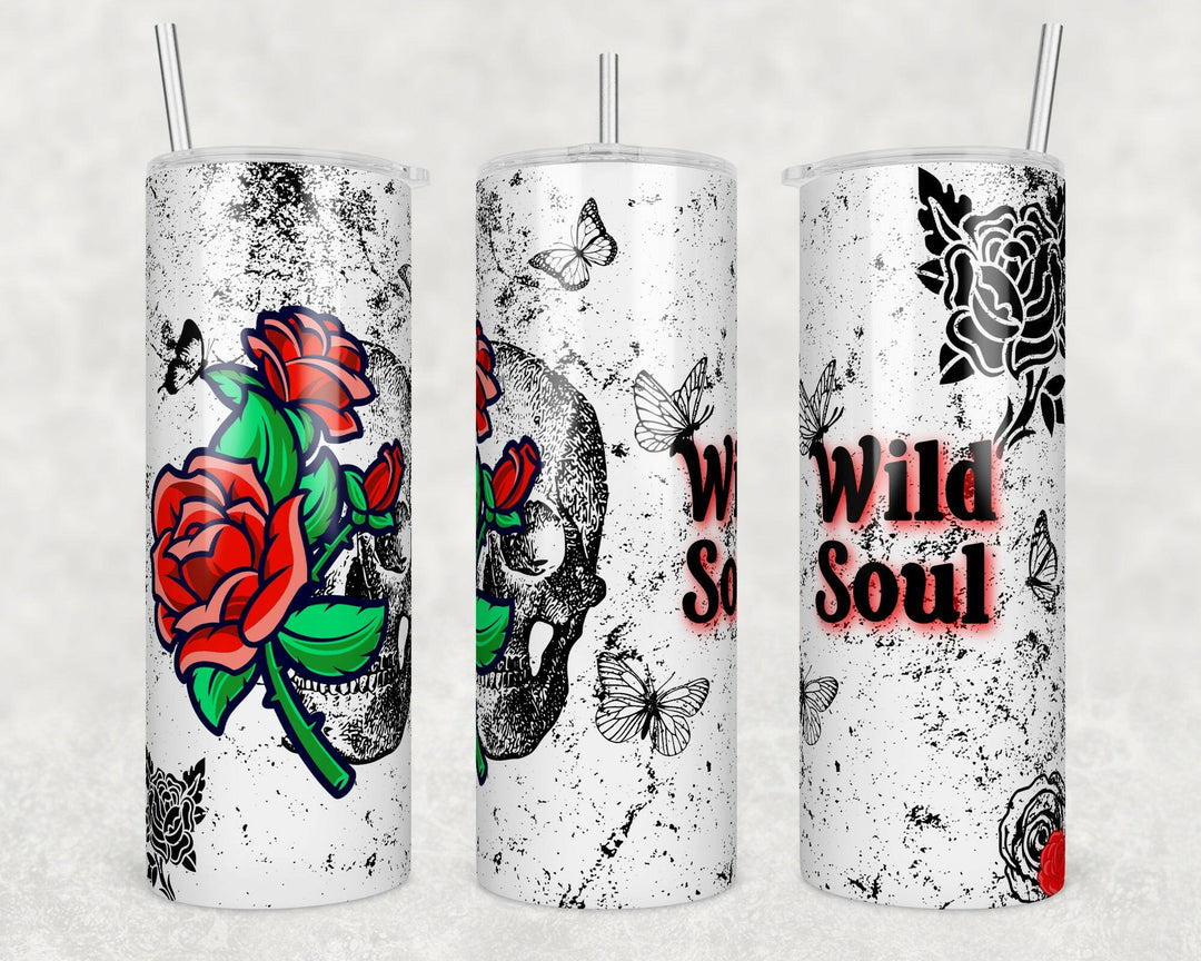 4950 Skull tumbler Wrap.