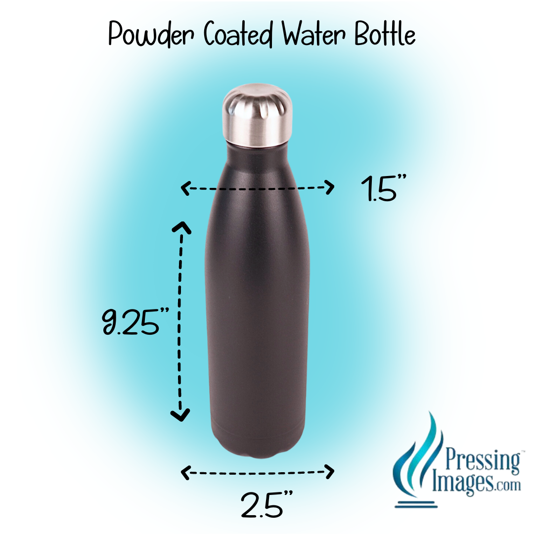 17oz (500ml) Powder Coated Water bottle