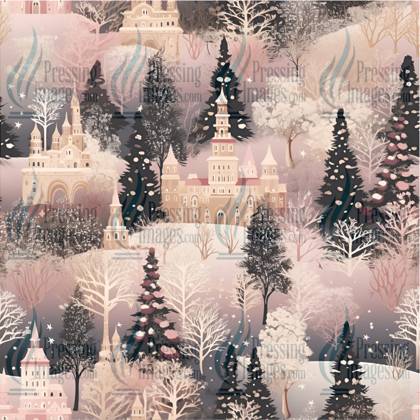 5000 Pink Vintage Christmas - Pressing Images