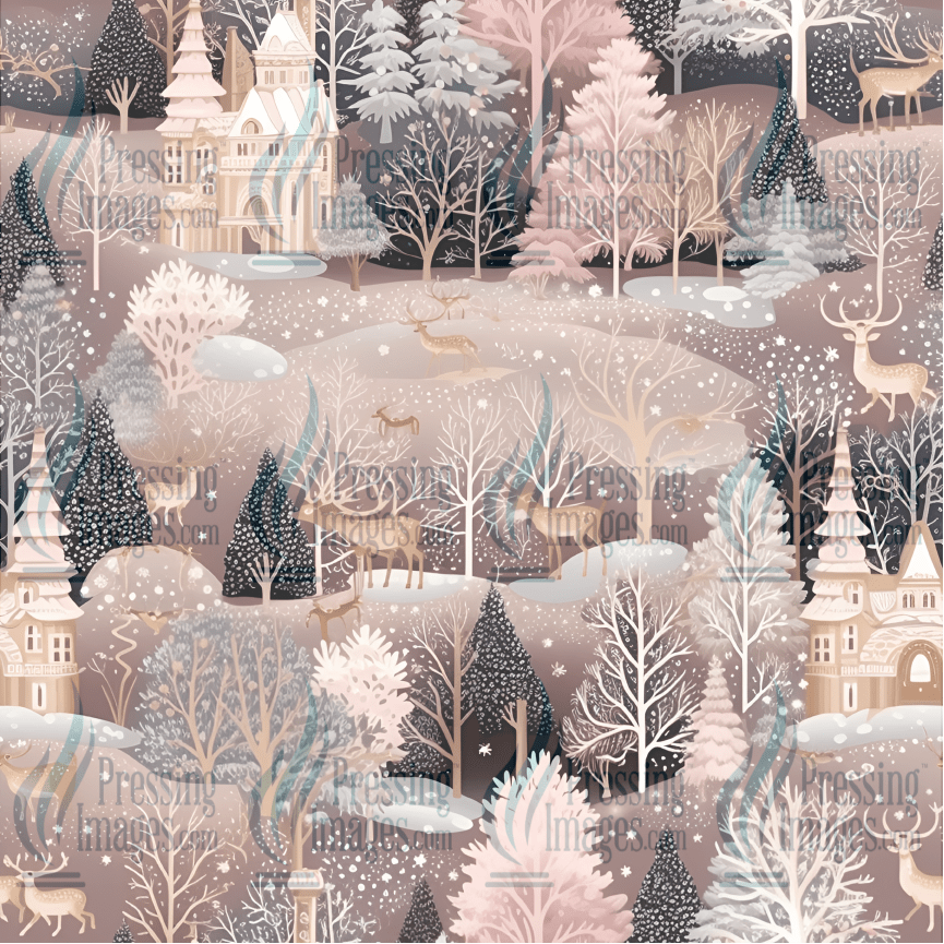 5002 Pink Vintage Christmas - Pressing Images