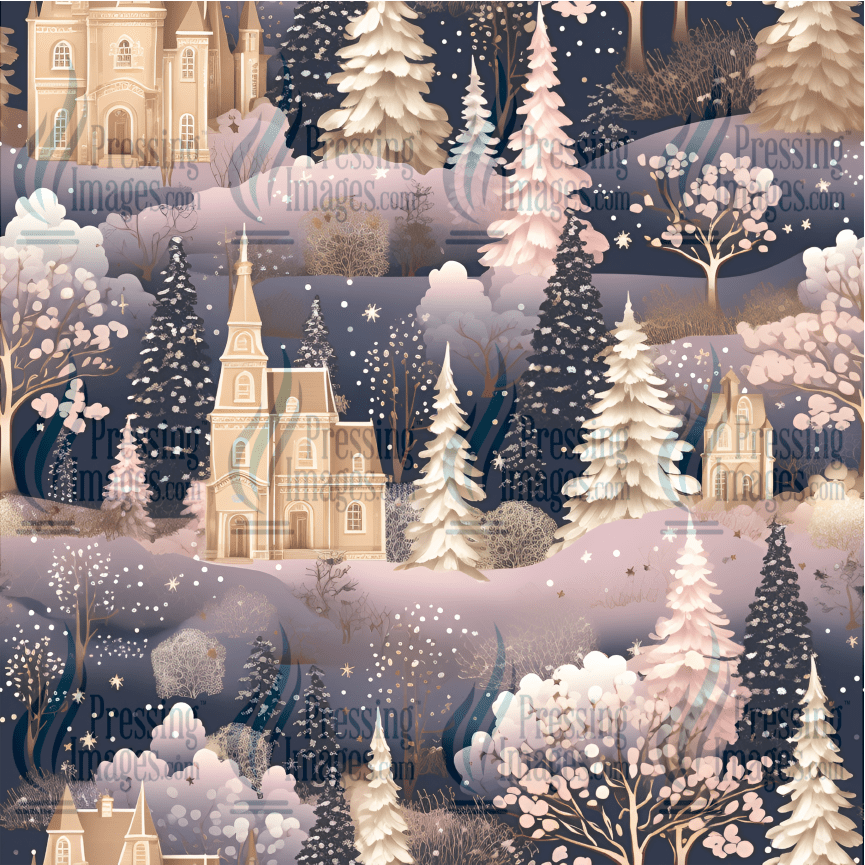 5006 Pink Vintage Christmas - Pressing Images