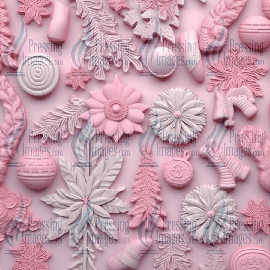 5063 3D Pink Christmas - Pressing Images
