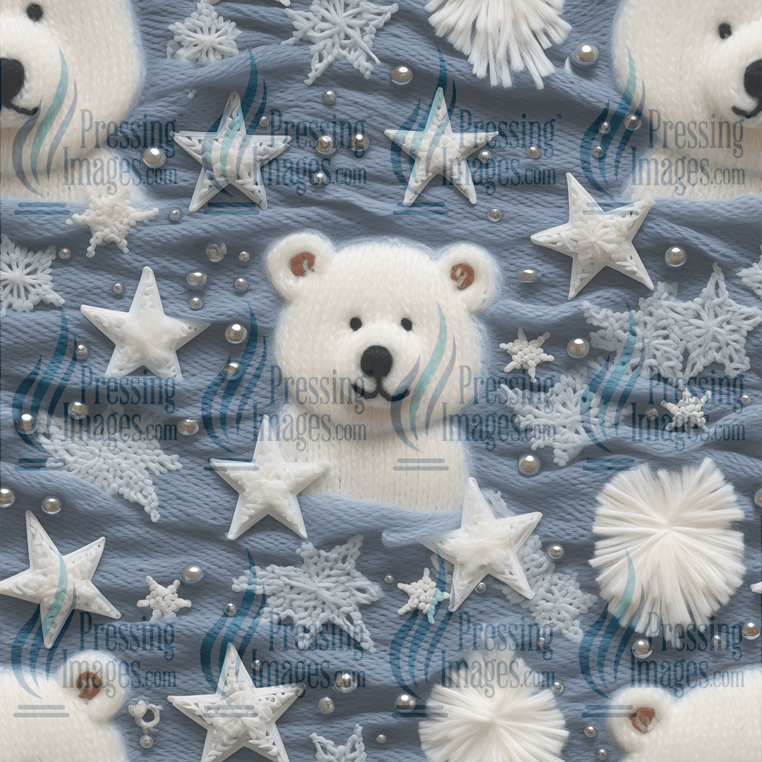 5080 3D Bear & Stars - Pressing Images