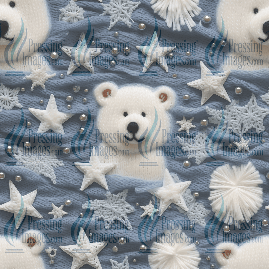 5080 3D Bear & Stars - Pressing Images