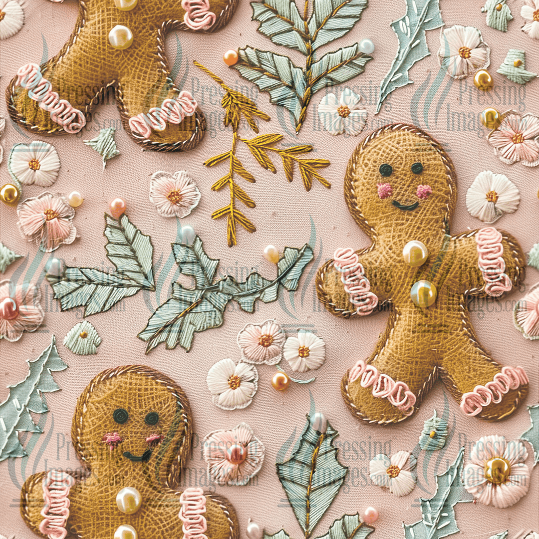5105 Gingerbread Stitching - Pressing Images