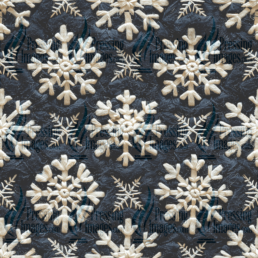 5110 Snowflake Fabric - Pressing Images