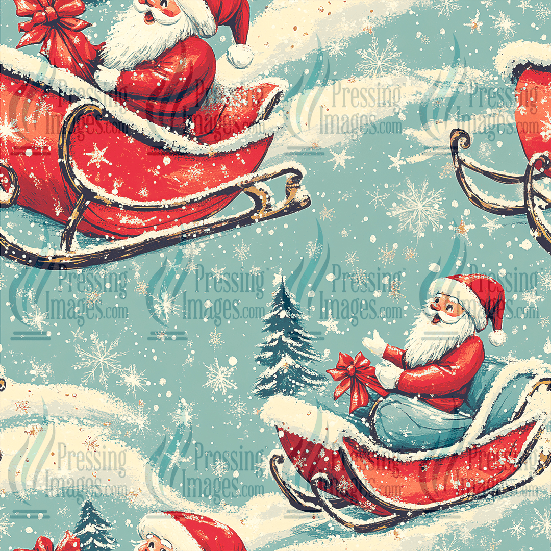 5116 Snowy Santa - Pressing Images