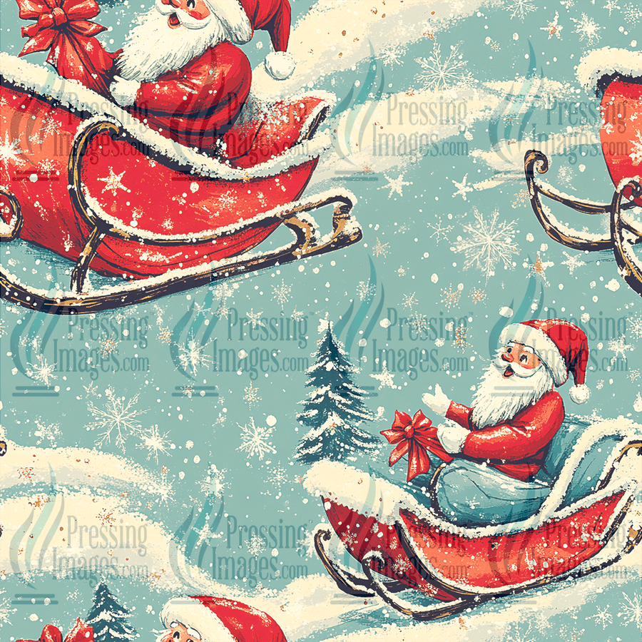 5116 Snowy Santa - Pressing Images