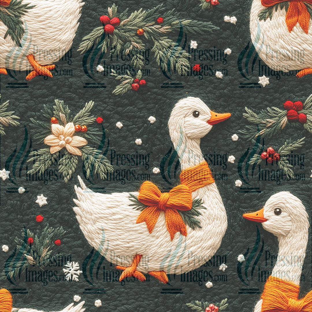5118 Stitched Christmas Duck - Pressing Images