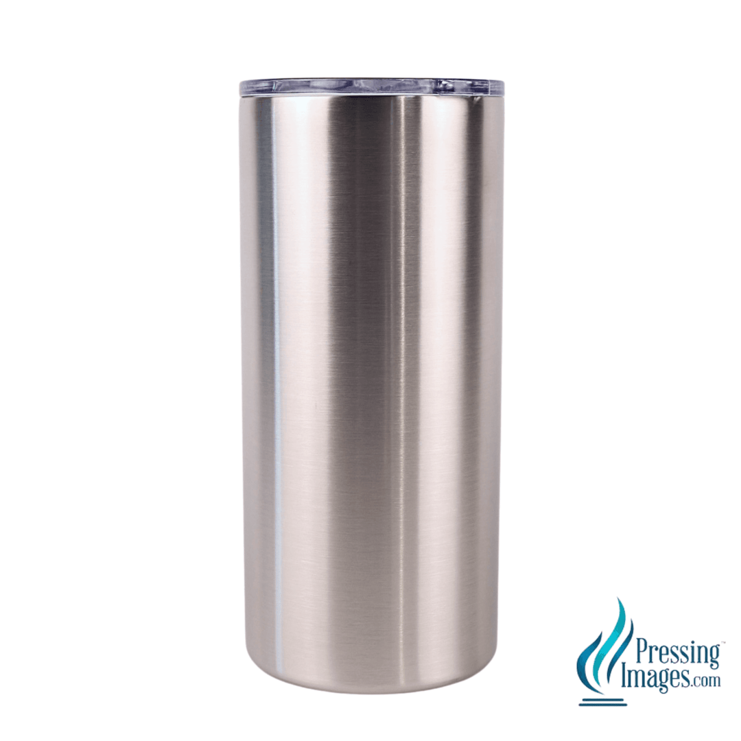 Bare 30oz stainless steel Fatty tumbler blank, wide body, double-wall construction, for UV DTF wraps, vinyl, laser engraving and epoxy tumbler builds.