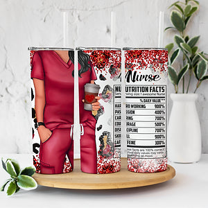 4714 Nurse red black hair.