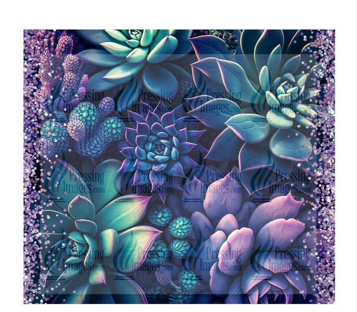 4685 succulents and glitter.