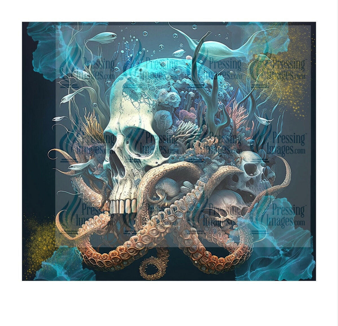 4946 Skull tumbler Wrap.