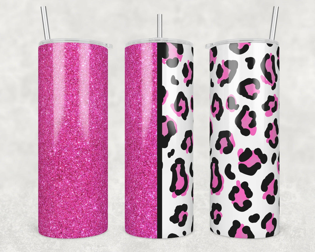 4840 Hot pink leopard Tumbler Wrap.