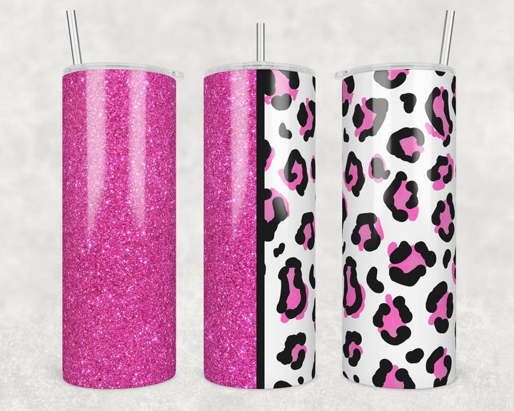 4840 Hot pink leopard Tumbler Wrap.