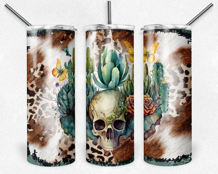 4939 Skull tumbler Wrap.