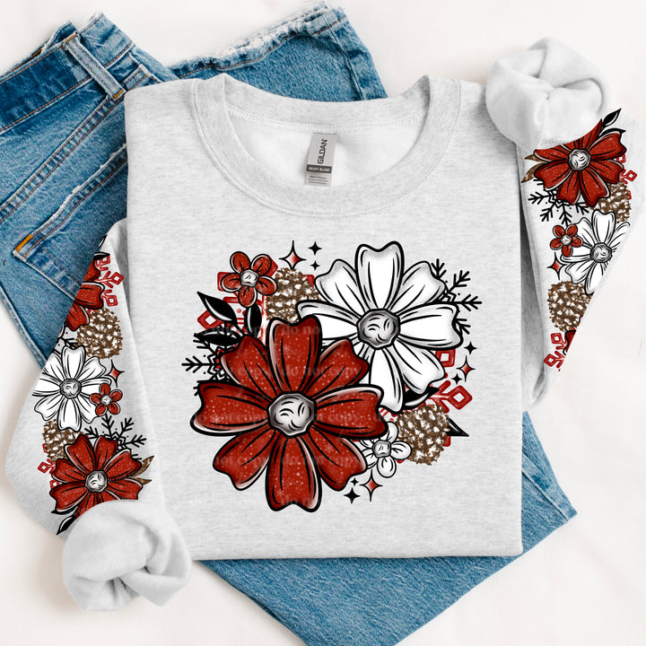 DTF 6813 Christmas Florals Set w/2 Sleeves — Pressing Images Canada