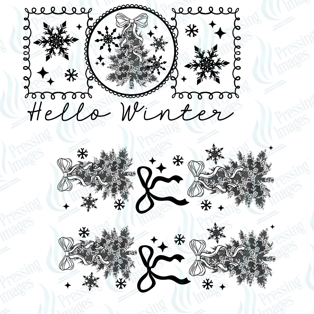 DTF 6819 Hello Winter w/2 Sleeves — application example — Pressing Images Canada