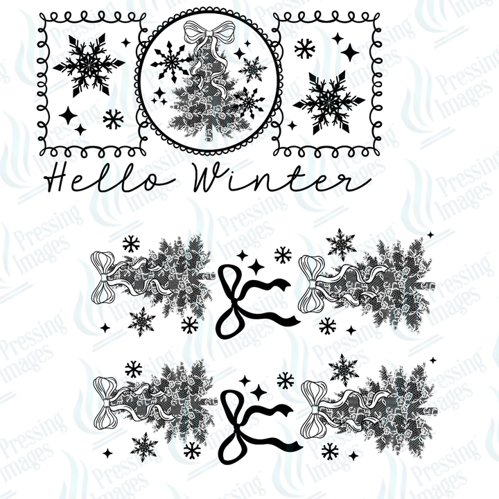 DTF 6819 Hello Winter w/2 Sleeves — application example — Pressing Images Canada