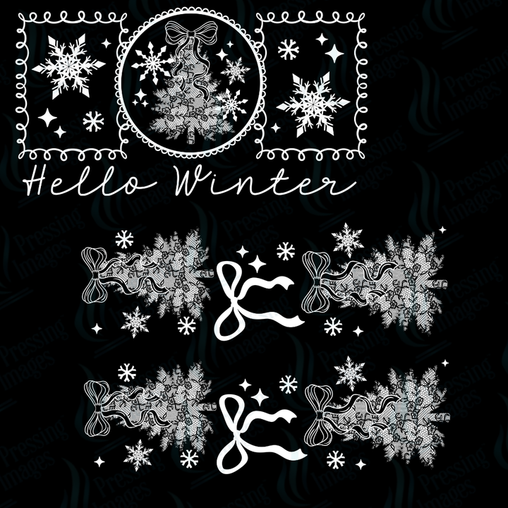 DTF 6819 Hello Winter w/2 Sleeves — size reference — Pressing Images Canada