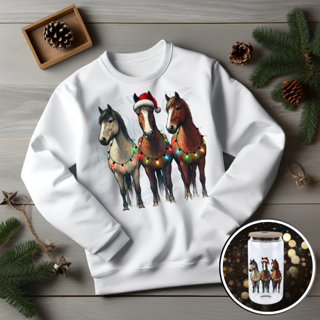 DTF 6821 Horse Christmas — Pressing Images Canada