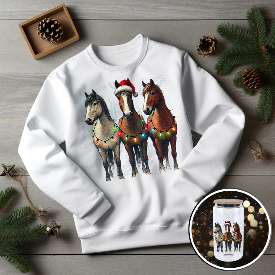 DTF 6821 Horse Christmas — Pressing Images Canada
