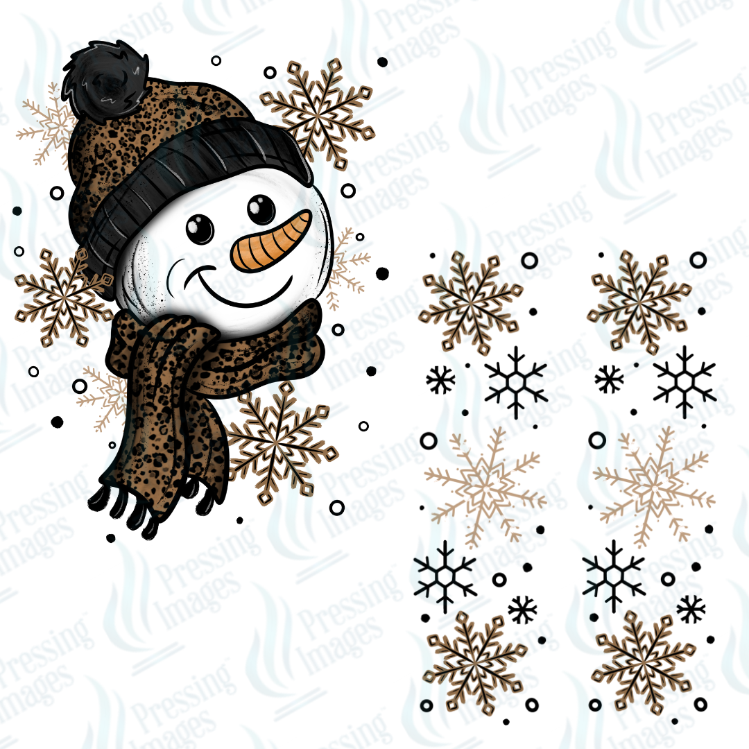 DTF 6825 Leopard Snowman w/2 Sleeves
