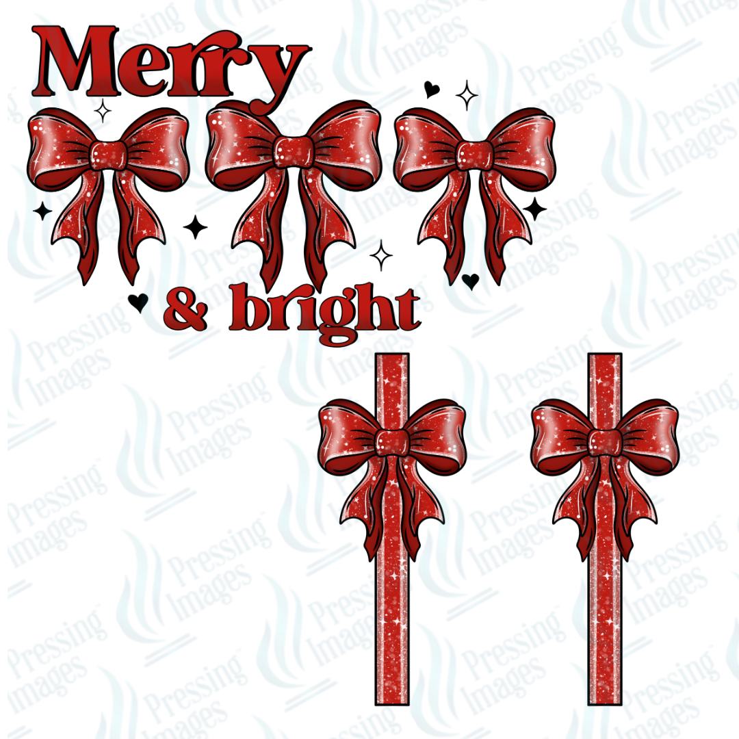 Red Bows Merry & Bright | Pressing Images (#6828)