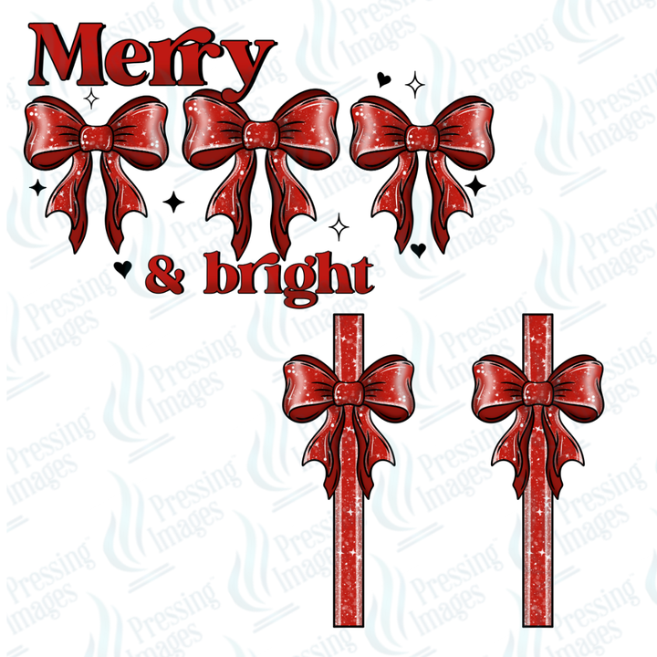 Red Bows Merry & Bright | Pressing Images (#6828)
