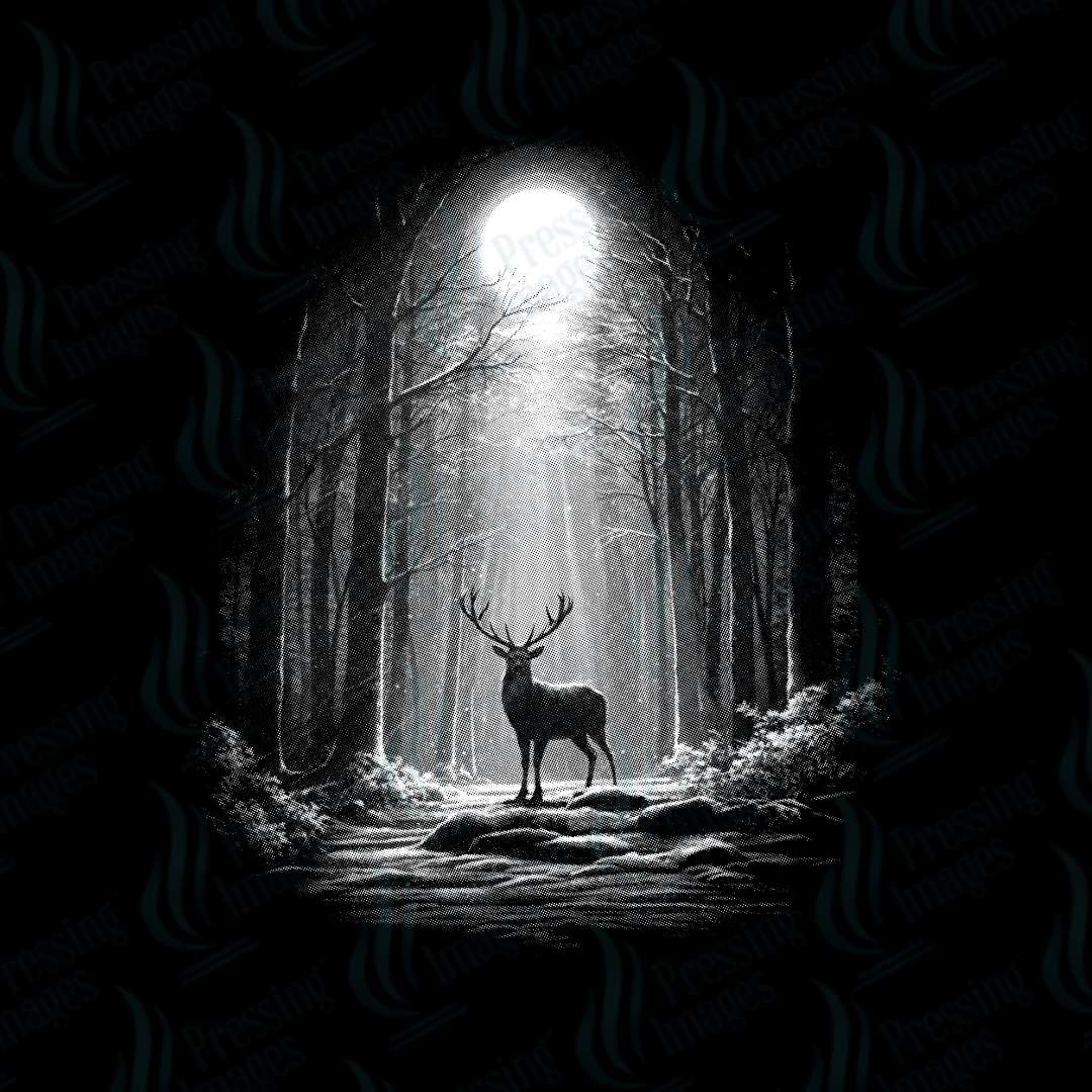 DTF 6829 Mystical Deer Forest