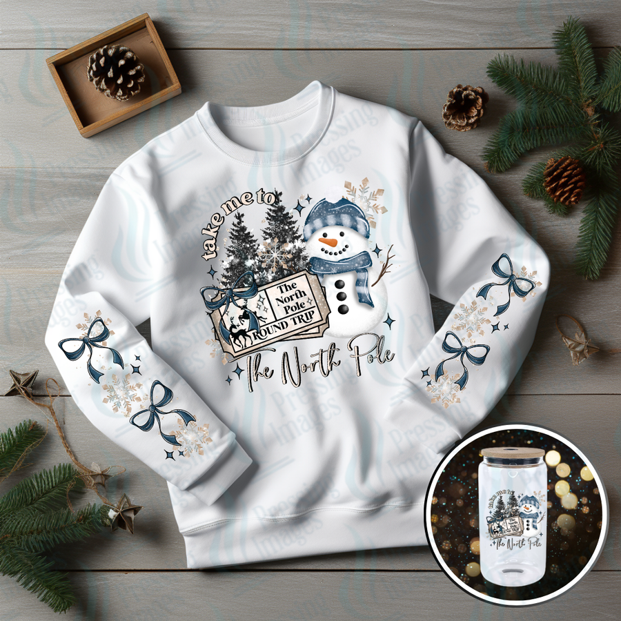 DTF 6830 North Pole Snowman w/2 Sleeves — Pressing Images Canada