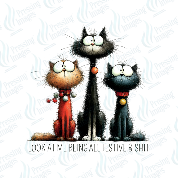 UVD 6838 Christmas Cat with Bell Collar