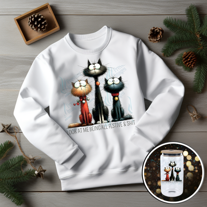 UVD 6838 Christmas Cat with Bell Collar