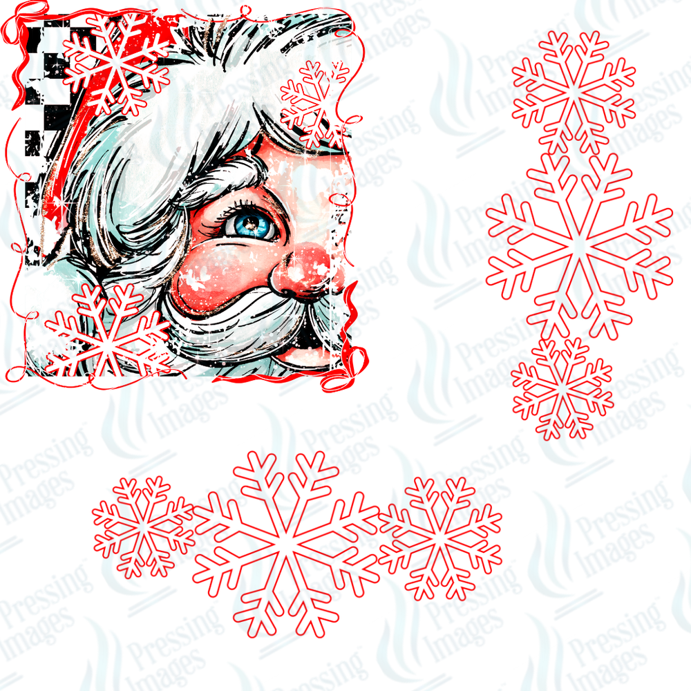 DTF 6841 Santa Set w/2 Sleeves — detail view — Pressing Images Canada