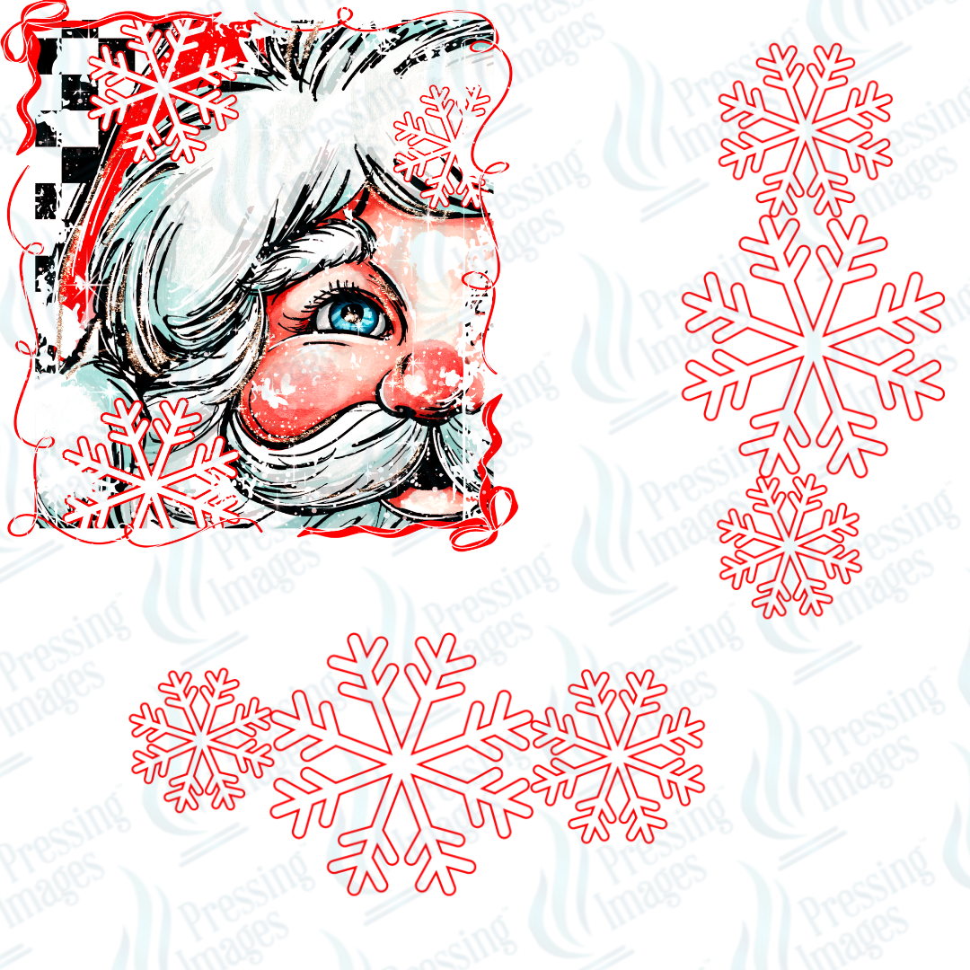 DTF 6841 Santa Set w/2 Sleeves — detail view — Pressing Images Canada