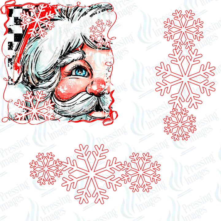 DTF 6841 Santa Set w/2 Sleeves — detail view — Pressing Images Canada