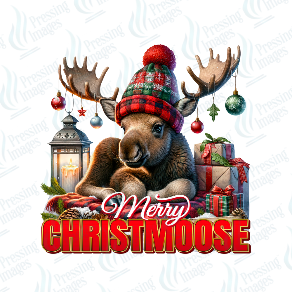 DTF 6846 Merry Moose — detail view — Pressing Images Canada