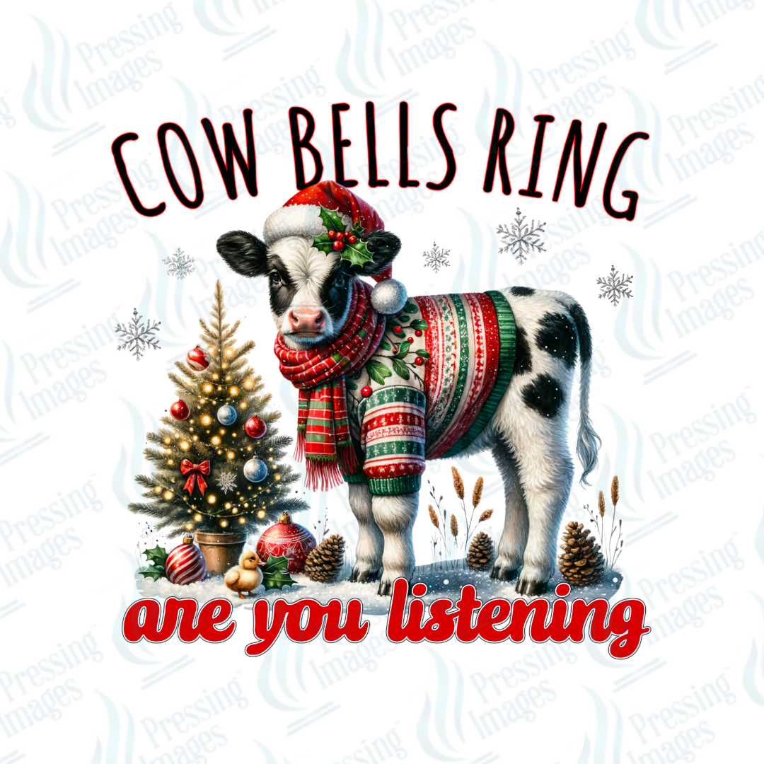 DTF 6847 Cow Bells Ring — detail view — Pressing Images Canada