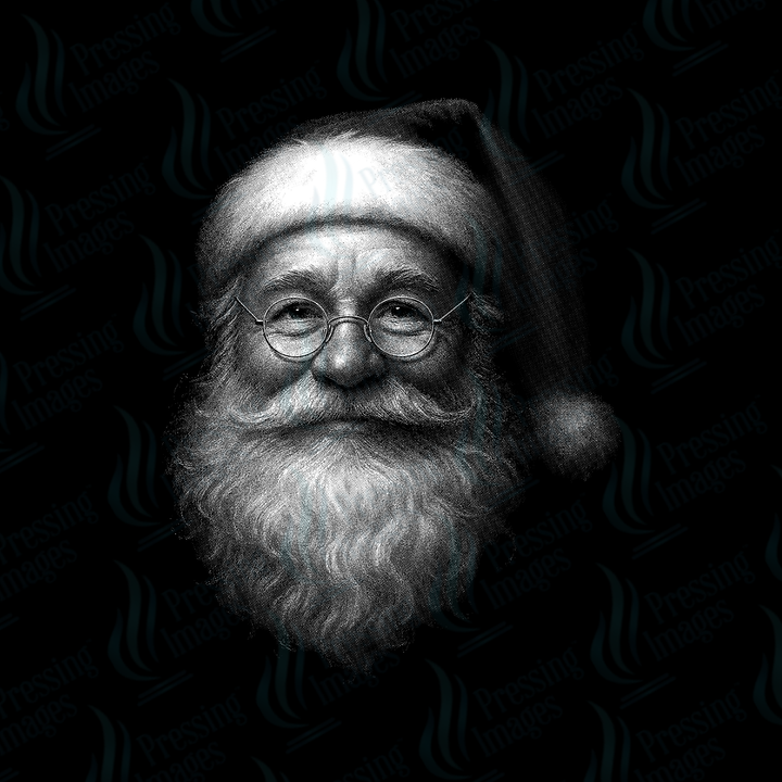 DTF 6851 Santa Face — detail view — Pressing Images Canada