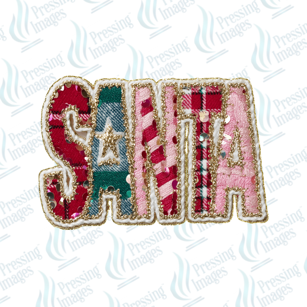 DTF 6853 Santa — detail view — Pressing Images Canada