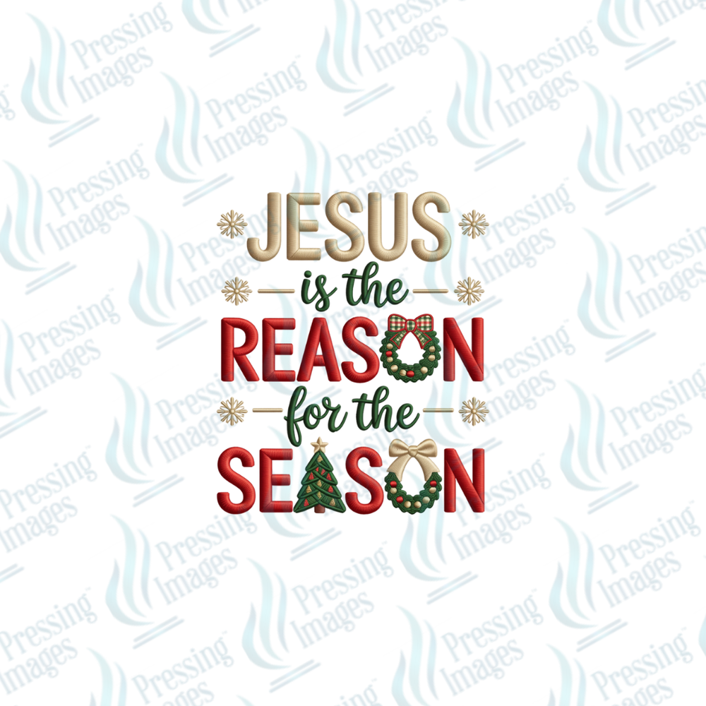 DTF 6862 Jesus Is The Reason — detail view — Pressing Images Canada