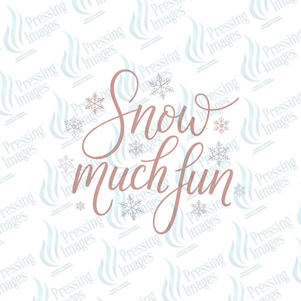 DTF 6866 Snow Much Fun — detail view — Pressing Images Canada