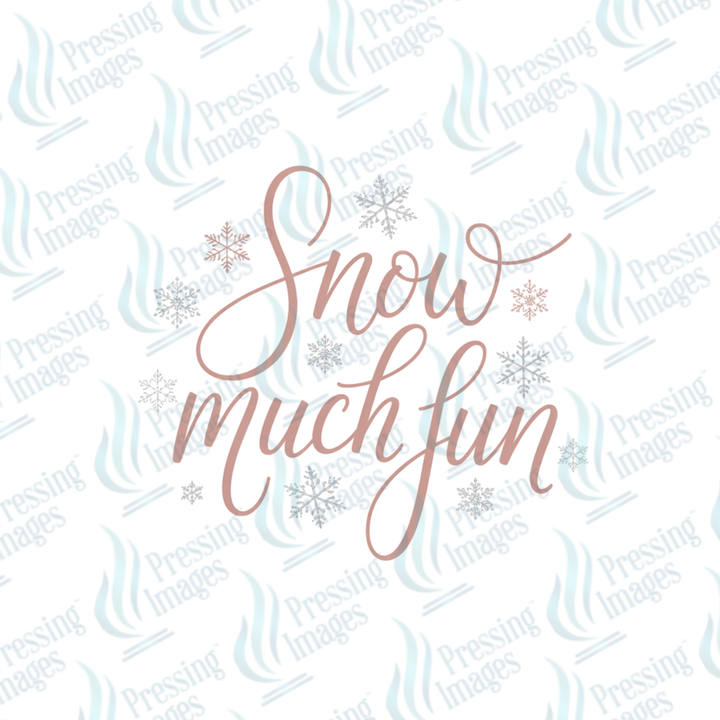 DTF 6866 Snow Much Fun — detail view — Pressing Images Canada
