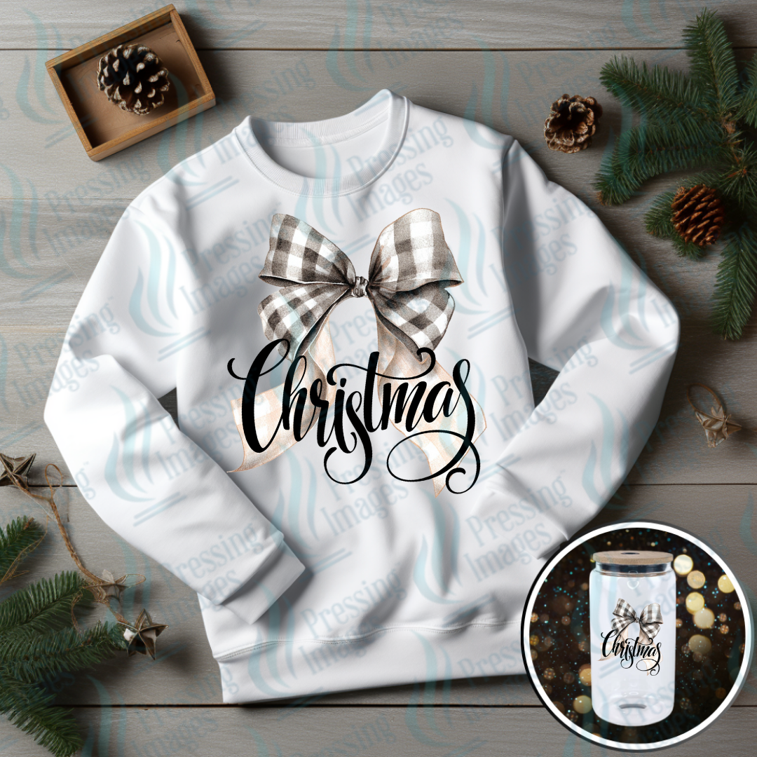 UVD 6868 Plaid Christmas Bow