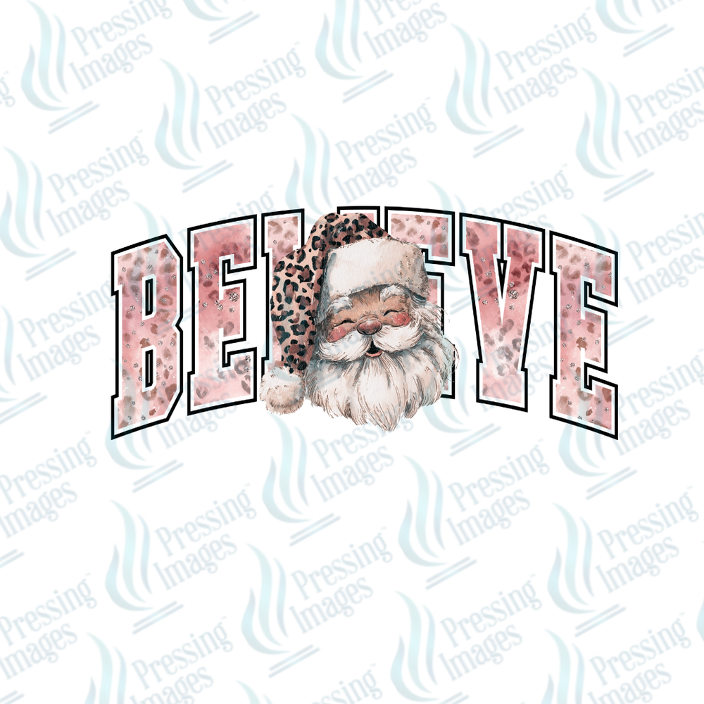 DTF 6869 Santa Believe — detail view — Pressing Images Canada